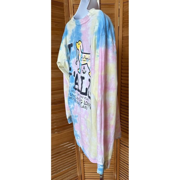 Southern Spirit Southern Puppy Life Collection Long Sleeve Tie Dye Shirt Size M - Picture 5 of 7